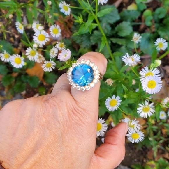 VTG‎ 70's blue topaz beauty 7.5 - Picture 2 of 7